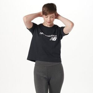 New Balance Dark Blue Stacked Core Tee - Women